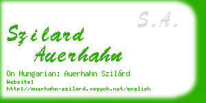szilard auerhahn business card